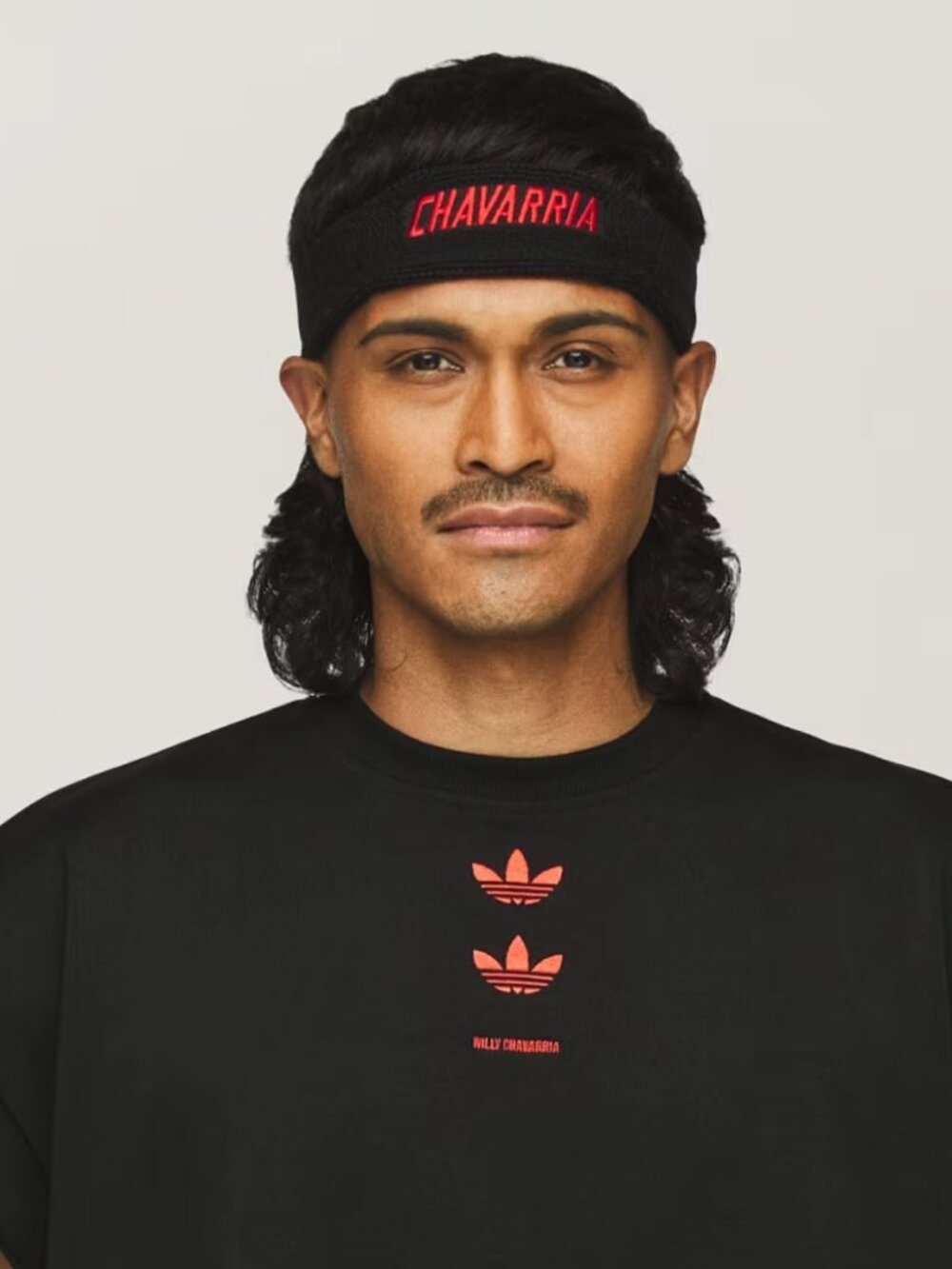 Adidas Originals x Willy Chavarria Embroidered Knit Headband - Black / Red